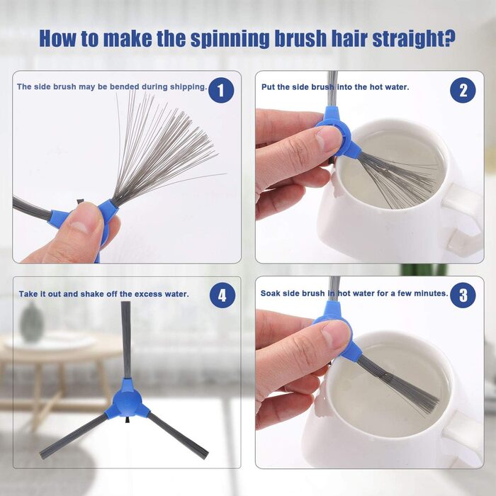 Набір аксесуарів для роботів-пилососів Eufy RoboVac 11S Max, 15C Max, 30C Max, G30 Edge, G10 Hybrid (1 щітка, 8 бічних щіток, 4 фільтри)