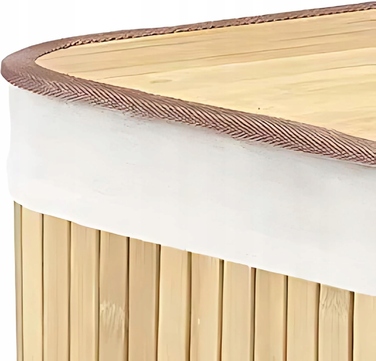 Кошик для білизни та іграшок із бамбука з кришкою, 72 л