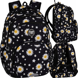 Молодіжний шкільний рюкзак CoolPack Pick Daisy Black, чорний у ромашках