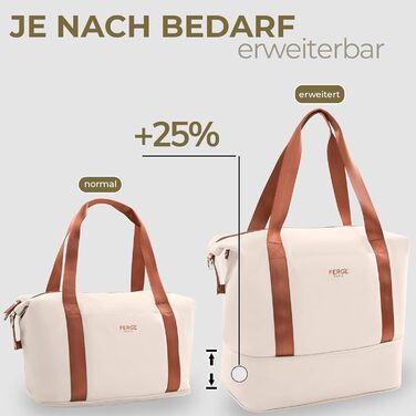 Набір валіз FERGÉ Milano 5-ти частинний: 3 розміри + сумка + органайзер для косметики - комплект для подорожей, 4 колеса, бежевий (2 шт.)