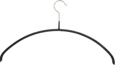 Hagspiel 10-Piece Set of Metal Clothes Hangers, Non-Slip Coated, Black for Women, Length 40 cm