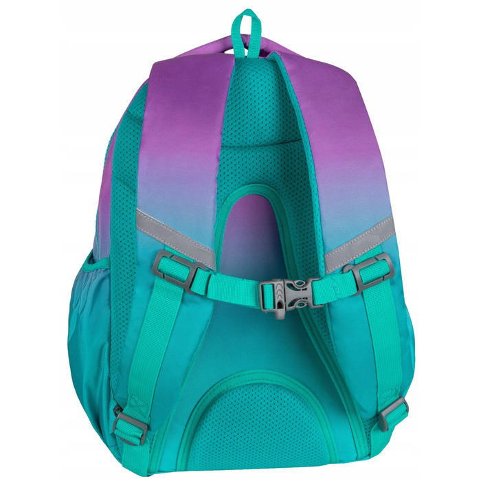 Багатофункціональний шкільний рюкзак CoolPack, фіолетово-зелений, 21 л