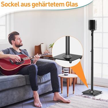 Підставка для колонок ELIVED для Sonos One, One SL, Play: 1, Era 100, регульована висота 88,8-110,3 см, пара, EV5024