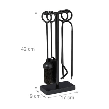 Relaxdays 5-Piece Fireplace Tool Set