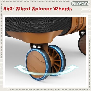 Набір валіз Joyway Handgepäck-Sets, чорний, ручна валіза, розширювана дорожня валіза з TSA-замком, чорний