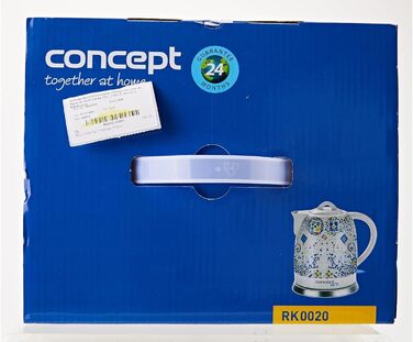 Електричний чайник Concept RK2391, 1.7 л, білий з візерунком