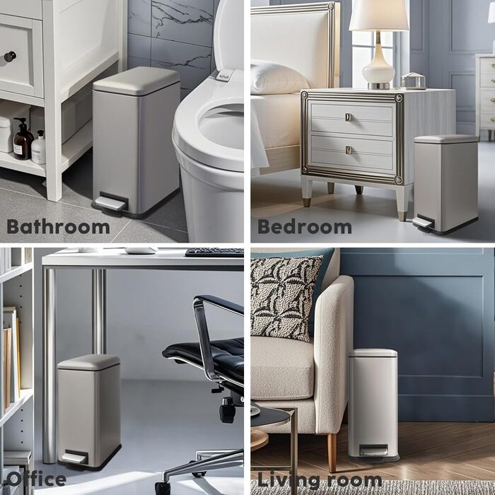 Трюмний смітник для кухні, нержавіюча сталь, 17л, з кришкою та внутрішнім відром