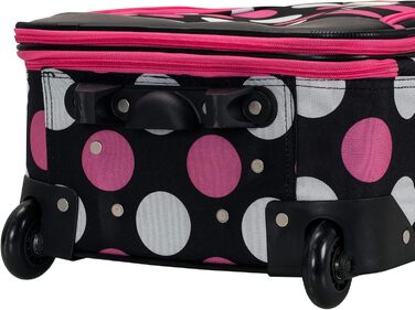 Набір валіз Rockland Escape Softside, 4 шт., племінний дизайн, 14/19/24/28 дюймів, S, Mulpink Dots