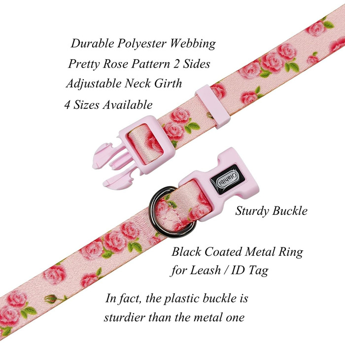 Нашийник та поводок для собак Комбі-ет, леопардовий принт, поліестер, 150 см, повід з панде, для маленьких собак (колір коричневий леопард), набір (рожевий, з розами)