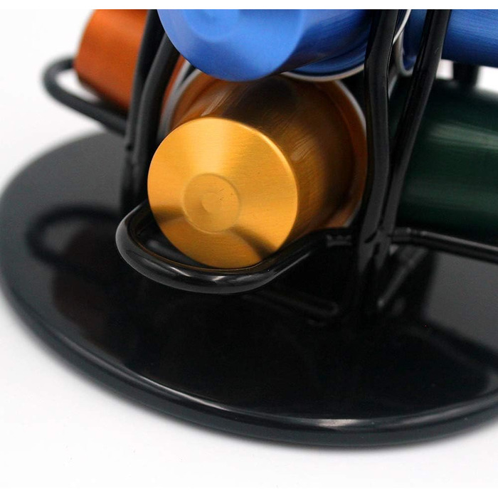 Підставка для капсул Nespresso (40 шт) XIAPIA, чорна, обертова, для зберігання кавових капсул