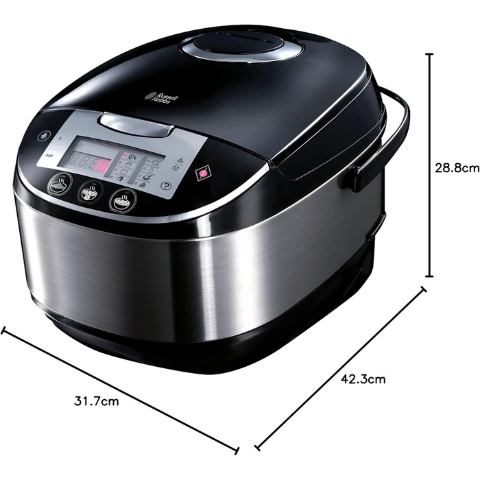 Мультиварка Russell Hobbs 21850-56, 5л, 11-в-1: мультикухня, рисоварка, йогуртниця, повільна піч, пароварка, хлібопечка, цифровий дисплей