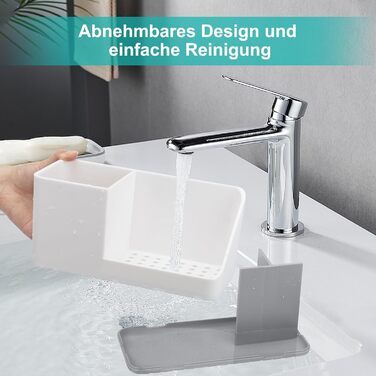 Тримач для зубних щіток у ванну кімнату: органайзер з отвором для зливу, знімний, сірий