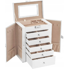 Скринька для прикрас Songmics JBC152W01, 32 x 26 x 15,6 см, біла