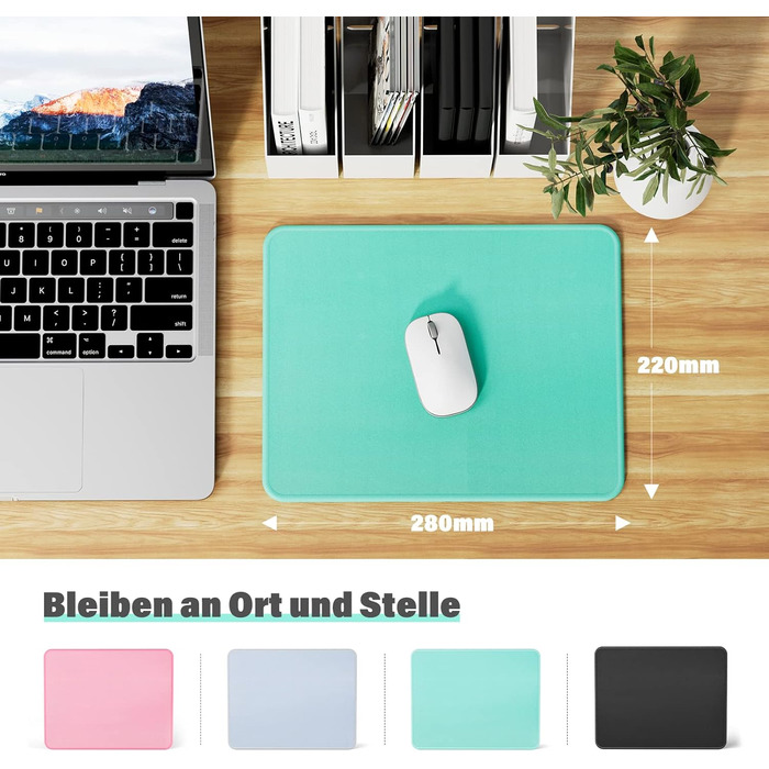 Набір килимків для миші KTRIO 3 шт. (275x215 мм, чорний) з антиковзким покриттям та прошитими краями