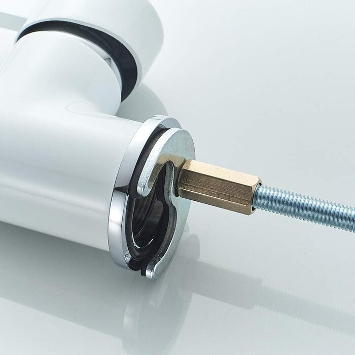 Кухонний змішувач IBERGRIF M22105A, однолеверний, матовий, білий