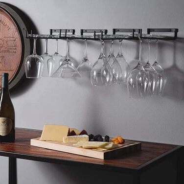 Тримач для келихів з металу, 4 шт., 40 см, для бару, кухні, ресторану