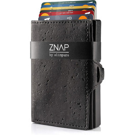 ZNAP® Slim Wallet - Тонкий картхолдер для чоловіків з RFID захистом, чорний (12 карт)