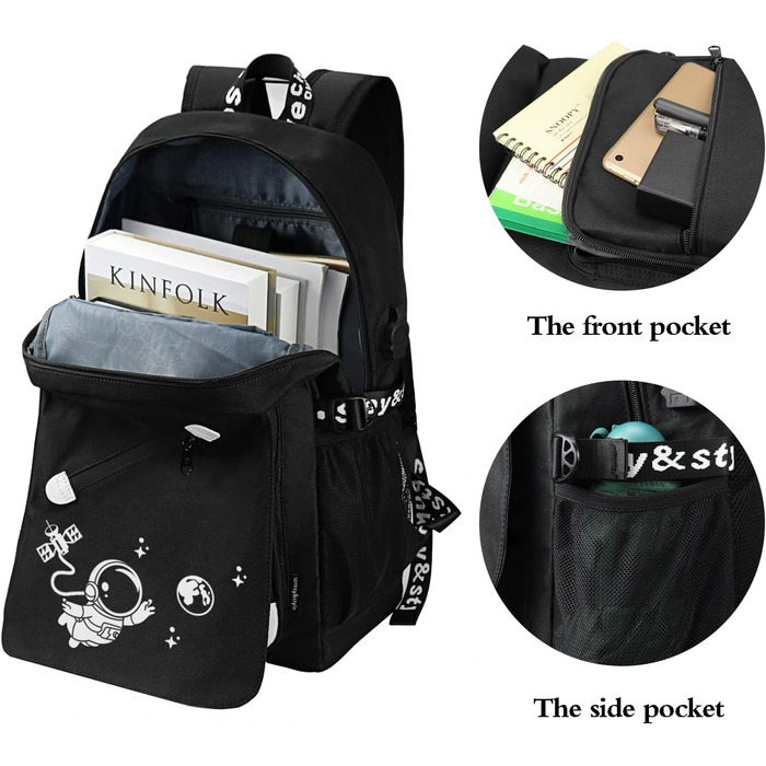 Шкільний рюкзак для хлопчика-підлітка з принтом 