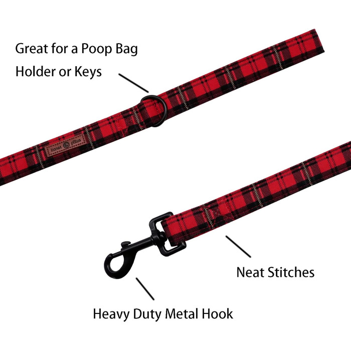 Нашийник для собак Lionet Paws на Halloween з метеликом, бавовна, 34-55 см, зручний, з металевим затвором, для собак, комплект 1 шт. (різдвяний принт)