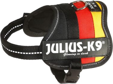 Шлейка для собак K9 Powergeschirr, розмір /2, неонова (S/Mini, з прапором Німеччини)