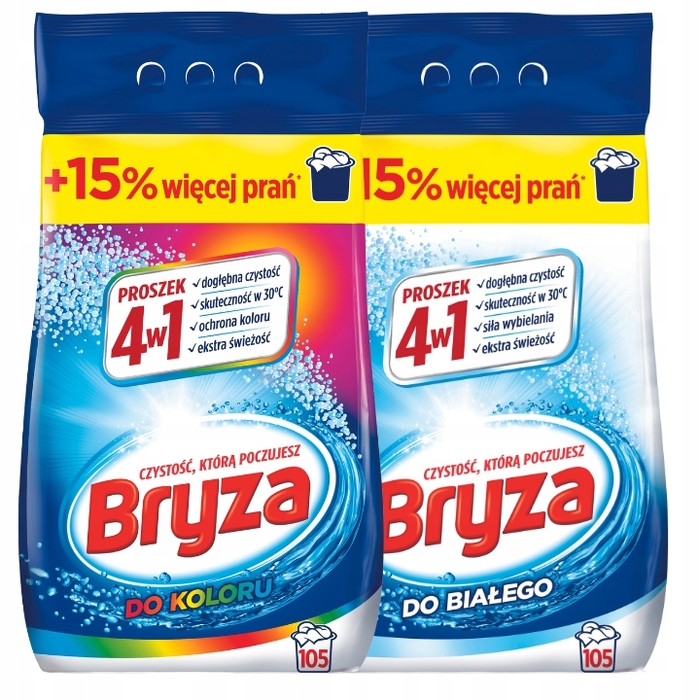 Пральний порошок Bryza 4в1 Color White, 13,65 кг (210 прань)