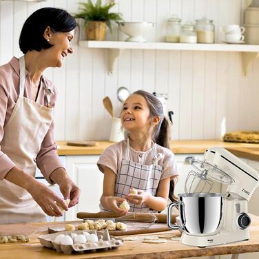 Stand Mixer, 1300W Zurio 5.5L Stand Mixer, 10-Speed Planetary Mixer, Robot Mixer with Quiet Dough Rising Function, Cream