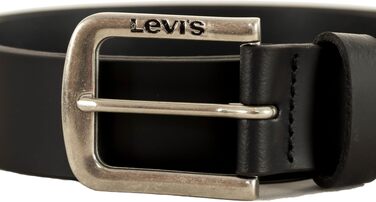 Чоловічий шкіряний ремінь Levi's Seine Regular Black, розмір 85