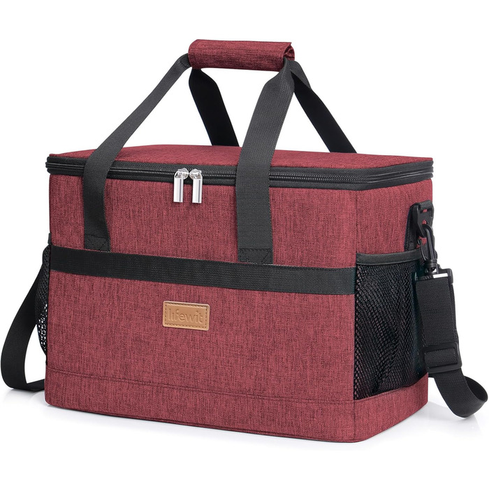 Термосумка для їжі Lifewit 20L, червона (для пікніка, обіду, транспортування продуктів)