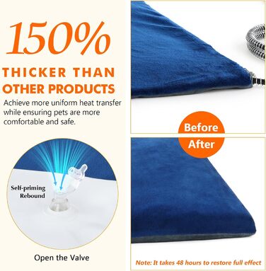 Електричний килимок для домашніх тварин Pecute - зі стабільною температурою, 40x50 см