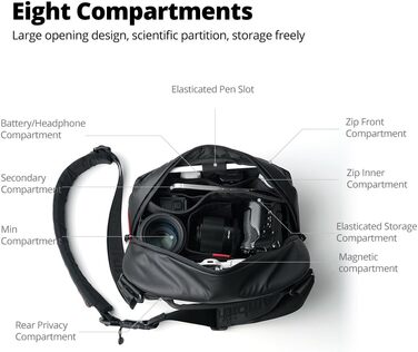 Сумка для фотокамери Ambitful Gm6 - зручна та водонепроникна сумка з відділеннями для фототехніки та штатива