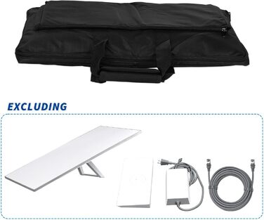 Bingfu Travel Bag for Starlink Gen3 Satellite Internet Kit – Double Pocket Design for Antenna, Ethernet Cable, Router, Power Supply – Ideal for RV Camping and Outdoor Use, Black