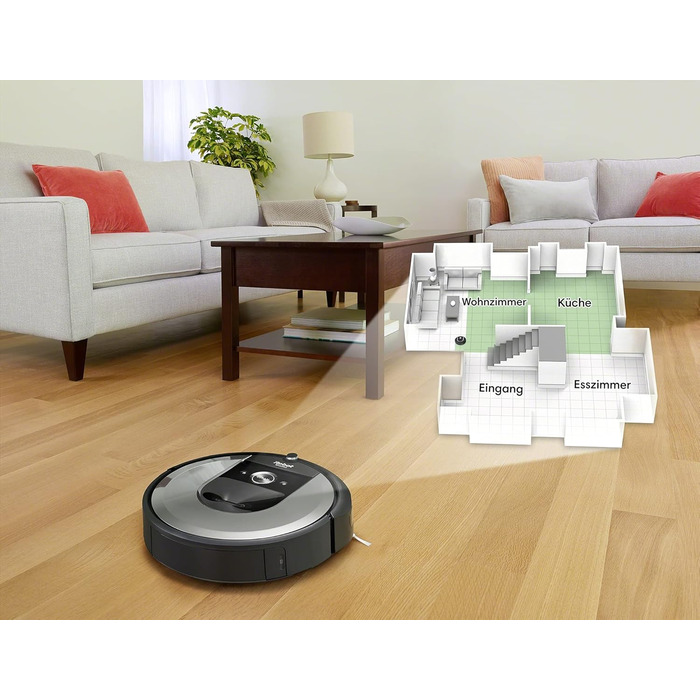 Робот-пилосос iRobot Roomba i7+ з автоматичною станцією самоочищення, картографією та PrecisionVision Navigation