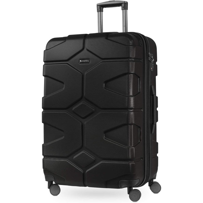 Набір валіз X-Kölln (S, L) - 2 шт. Чорний матовий, з TSA замком. Валіза-трольлей, Rollkoffer, валіза для подорожей
