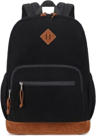 Шкільний рюкзак Mygreen з кордурової тканини для дівчаток, чорний. Легкий рюкзак для підлітків, для школи та повсякденного використання.