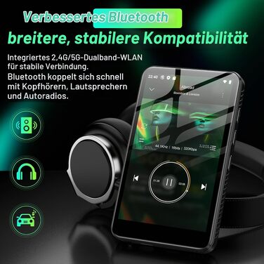 MP3 плеєр SWOFY з Bluetooth та WiFi, 4.0
