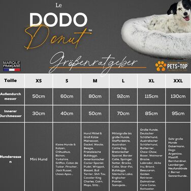 Dog Bed for Medium-Sized Dogs [with Washable Cover] - Dog Basket, Cat Bed, Dog Sleeping Place & Furniture - Long Dog Basket, Dog Bed, 80 cm Diameter (L 80 x W 80 x H 21 cm, Black)