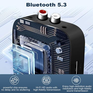 Bluetooth адаптер Aux 3.5 мм: Bluetooth 5.3 стереоприймач для аудіосистеми, автомобіля, підсилювача