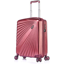ABISTAB VERAGE Kinetic 4-Double-Wheel Trolley, large, weight -76cm, 106-127 expandable, TSA lock, ABS/PC hard-shell suitcase, travel suitcase, Burgundy (Burgundy, M)