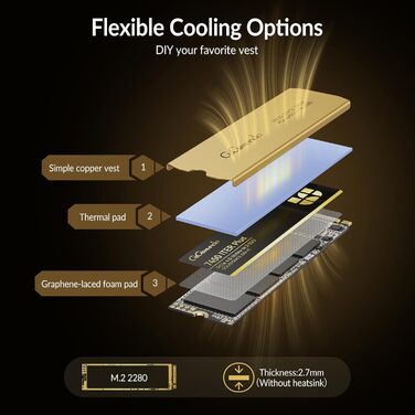 GiGimundo G7450ITERPlus 2TB SSD NVMe PCIe Gen4×4 - Внутрішній SSD диск 2280, 7100MB/s, 5000MB/s, 3D NAND TLC, сумісний з PS5 Pro