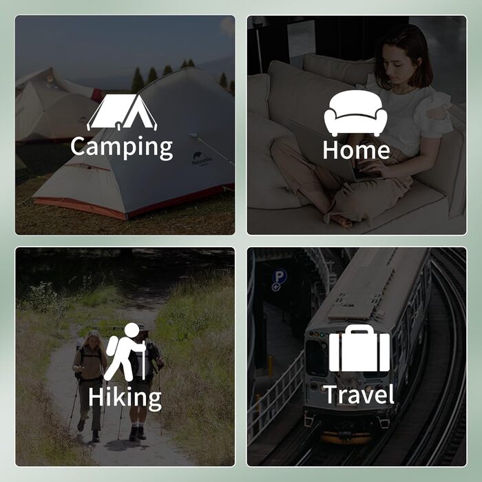 Спальний мішок Naturehike Envelope, 3-сезонний, ультралегкий, водонепроникний, для дорослих, з'єднувальний та пральний, для кемпінгу, трекінгу, альпінізму, зелено-сірий