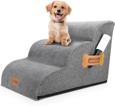 Східці для собак Nobleza: 3 ступені, з роликом для шерсті