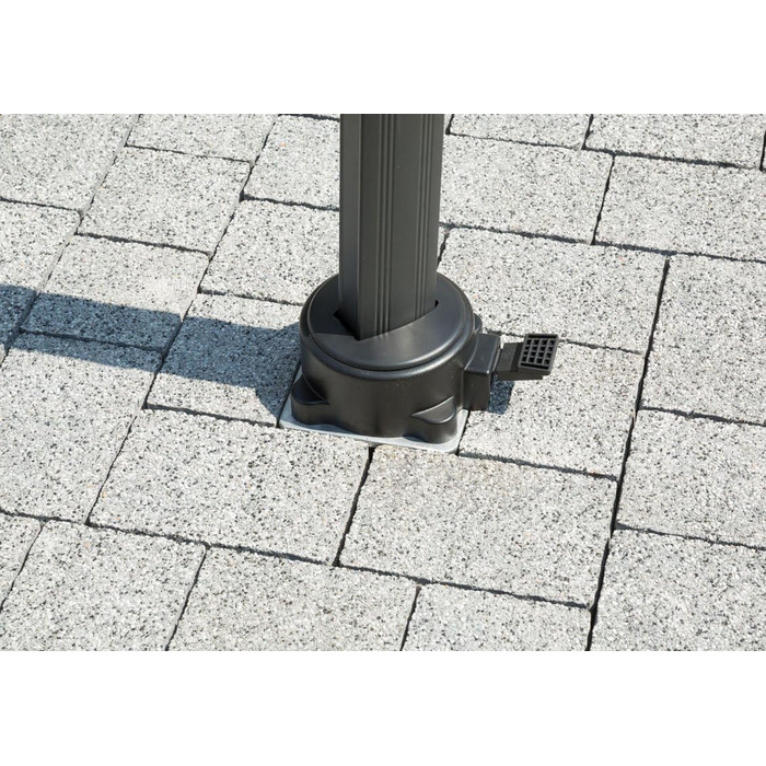 Schneider Universal Base Plate for Gazebo/Parasol Umbrellas, 897-00, for embedding in concrete, 3.8 kg, Silver