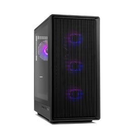 Корпус для ПК NOX Xtreme Infinity IOTA - Mid-Tower з 4 вентиляторами ARGB, Mesh-фасад, бокова панель з загартованого скла, USB 3.0, підтримка GPU до 330 мм, магнітний фільтр, чорний