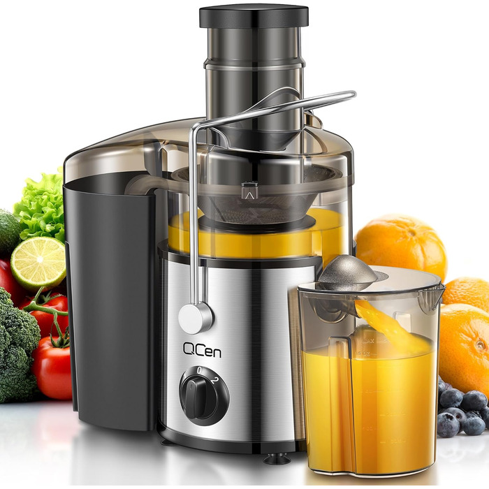 Електричний соковитискач QCen: нержавіюча сталь, BPA-free, 500W, для фруктів та овочів