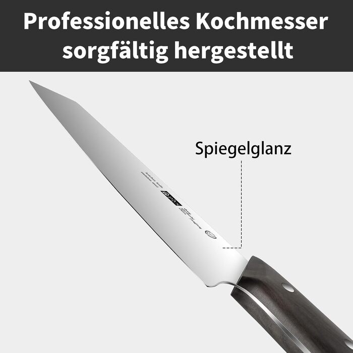 Японський ніж Kiritsuke від Plys: професійний кухарський ніж з нержавіючої сталі з дерев'яною ручкою