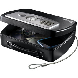 MASTER LOCK Portable Safe with Combination Lock and Cable - P008EML - Secure Storage for Electronics, Documents, Cash & More