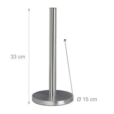 Relaxdays Stainless Steel Standing Kitchen Towel Holder