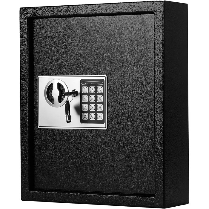 Шлюз для ключів QWORK® з електронним замком, 40 гачків, 36 x 30 x 10 см, сталева конструкція, висока безпека