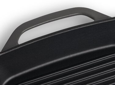 Чавунна гриль-сковорода Springlane 26 см емальована сіра - для всіх плит, включаючи індукцію