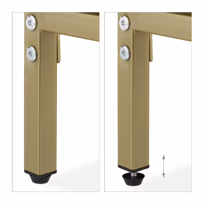 Relaxdays Console Table Gold Black